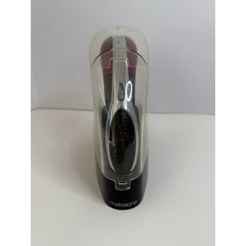 Metrokane Vertical Rabbit Wine Opener Corkscrew Candy Apple Red with Base
